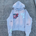 Grey “Pape Relieves Anxiety” Zipups